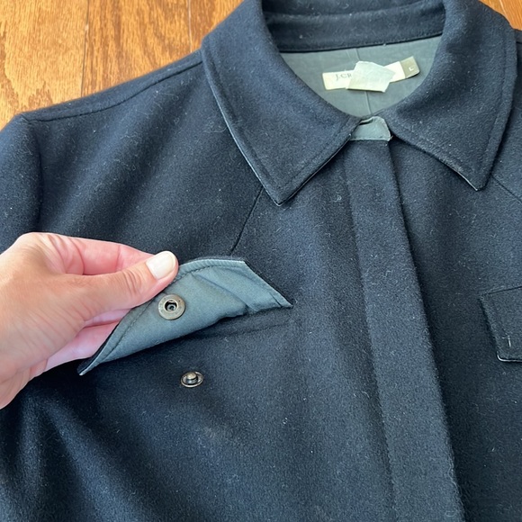 J.Crew vintage black wool coat! - Picture 6 of 10